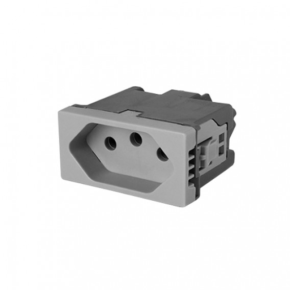 Modulo Tomada 10a - Pial Plus +  Cinza